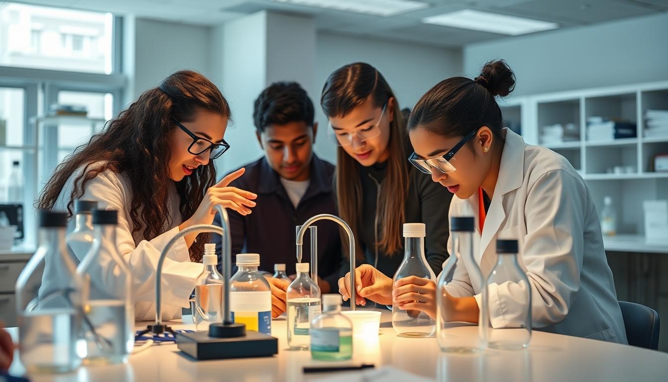 Student using learning strategies while studying